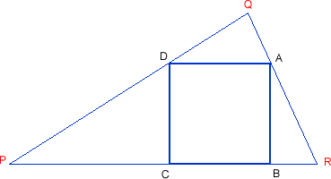 Square inscribed in a triangle