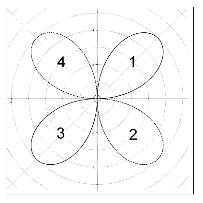 polar plot for the function