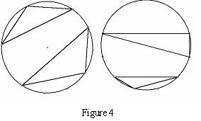 2 examples of triangles yielded on a 12-point circle.