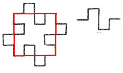 squareflake stages 0 and 1