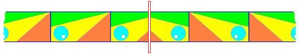 Basic Pattern reflected in a vertical mirror line