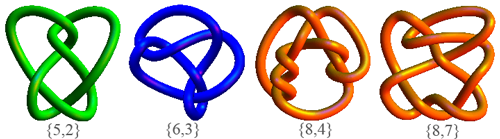 Four invertible knots