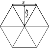 Hexagon divided into 6 equilateral triangles