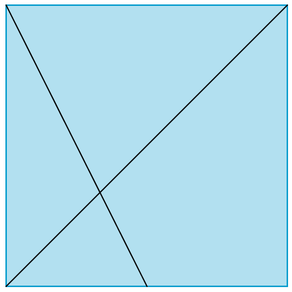 Diagonal and fold to midpoint